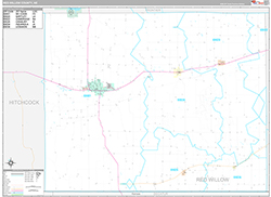 Red Willow County Wall Map Premium Style 2026